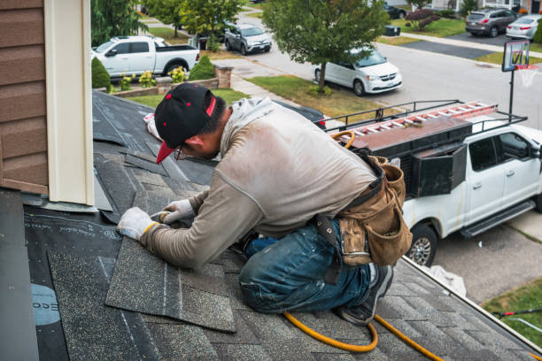Professional Roofing technician working in New Paris, PA
